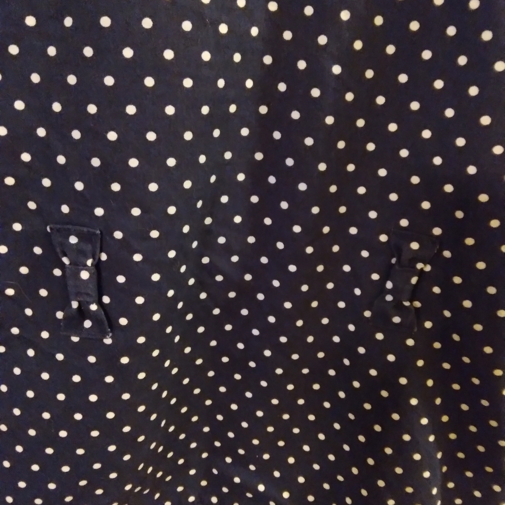 🔴3/$10🔴 Crazy 8 girls sz 7-8 Navy polka-dot jacket - Picture 3 of 9